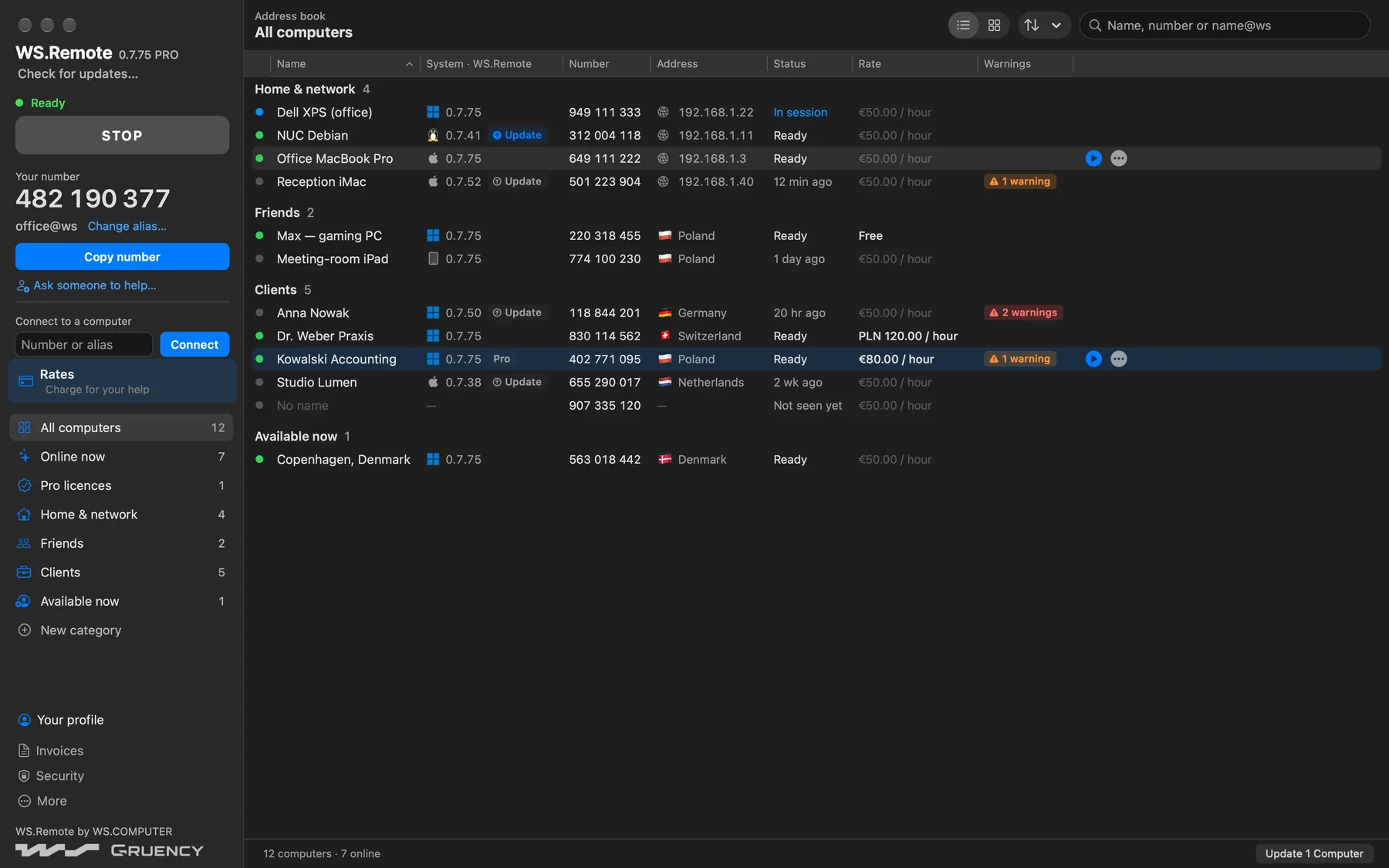 List view