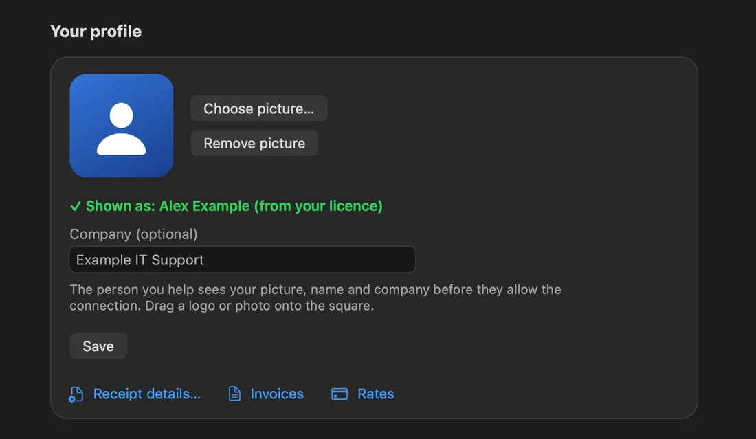 Your profile
